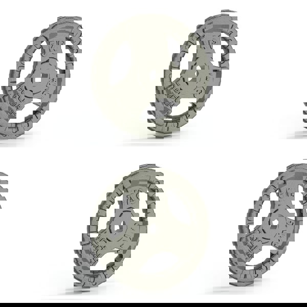 Body Revolution 2x 5kg Cast Iron Weight Plates - 1" Standard Tri Grip