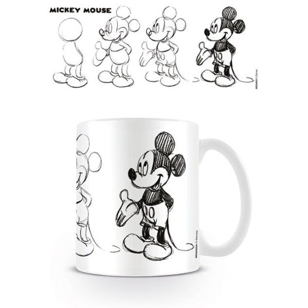 Disney Sketch Process Mickey Mouse Mug - White/Black