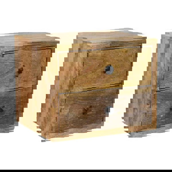 Artisan Furniture Solis 2-Drawer Oak-ish Wall Mounted Nightstand