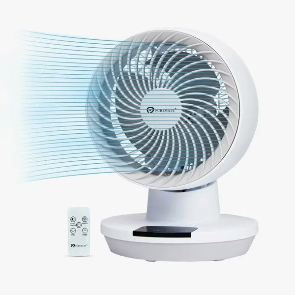 PureMate 8-Inch Air Circulator Fan with Oscillation and Timer