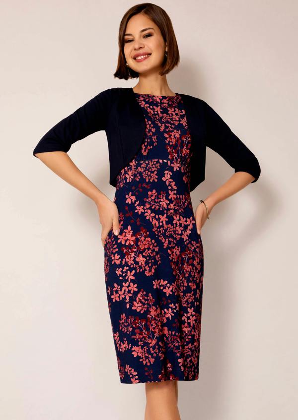 Alie Street London Pippa Shift Dress (Bronzed Blooms)