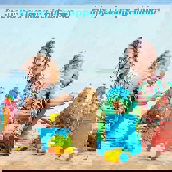 Aquarius Doodle Kids Blue Nylon Toy Storage Bag 60 Portable Play Mat Organizer