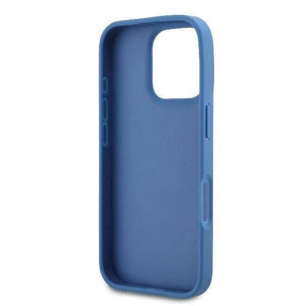 Guess Leather Metal Logo Strass Crossbody Case for iPhone 16 Pro Max 6.9" Blue - GUHCP16XP4TDSCPB