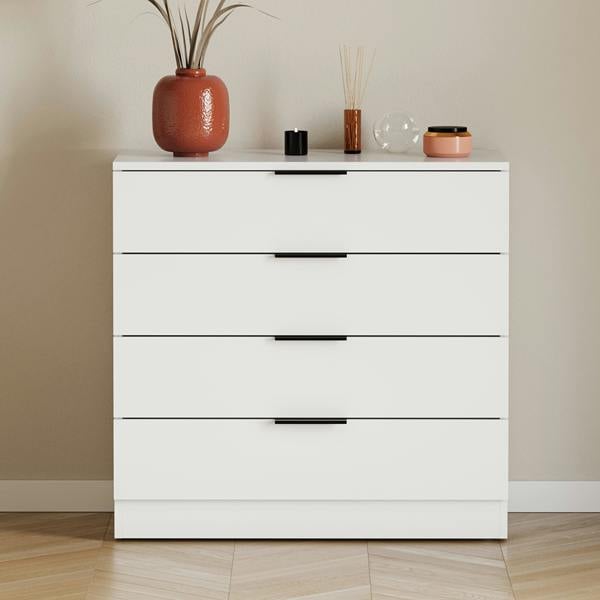 Vida Designs Trega 4 Drawer Chest, Black