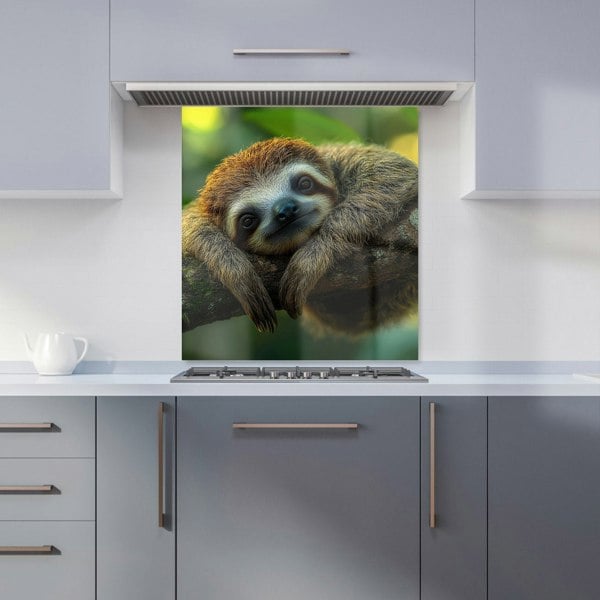 Warren Reed Sloth Glass Kitchen Splashback - 00039