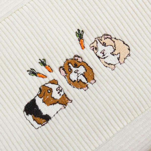 Mylee London Guinea Pig Embroidered Make-Up Cosmetics Bag