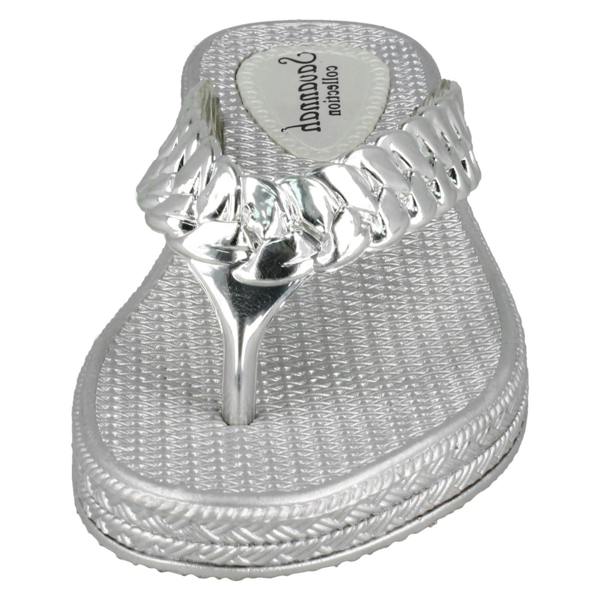 Savannah Ladies Savannah Mid Wedge Toe Post Flip Flops