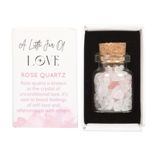 Serano Jar of Love Rose Quartz Crystal in a Matchbox