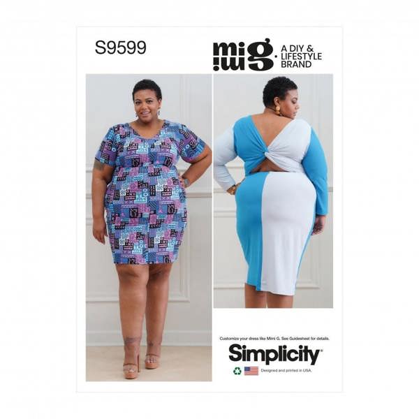Simplicity Sewing Pattern 9599, Dresses for Women, F5 (18W-20W-22W-24W-26W) - Intermediate