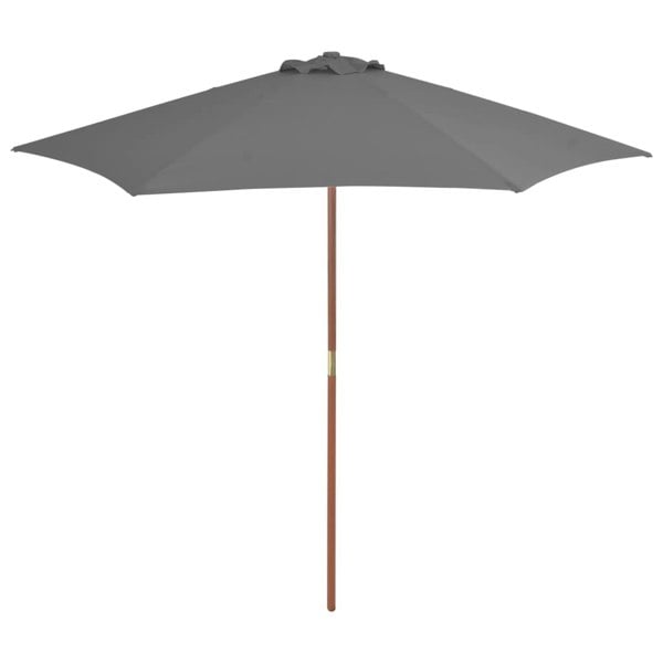 Berkfield Outdoor Parasol with Wooden Pole 270 cm Anthracite