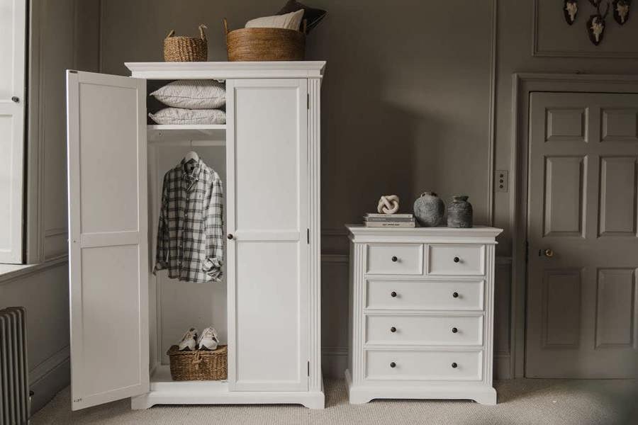 Statement Furniture Gainsborough Double Wardrobe Large 2 Door Bedroom Storage