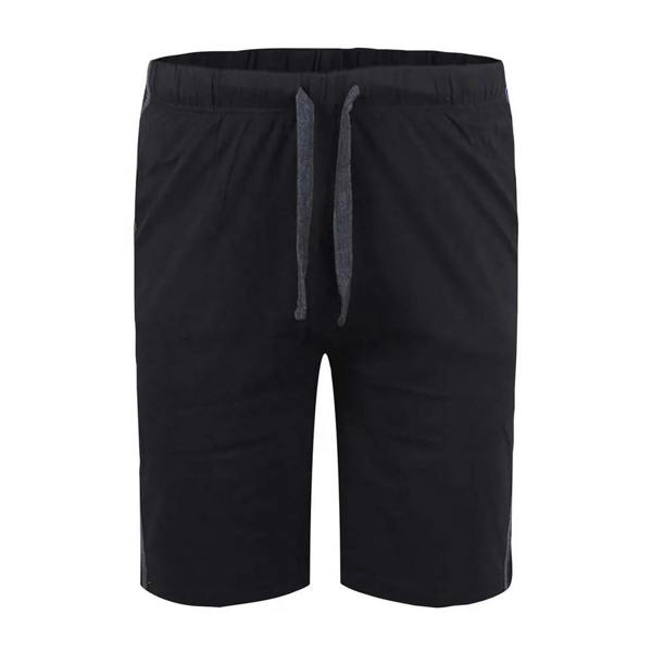 Duke Mens D555 Rayan Jersey Side Stripe Kingsize Shorts (Pack of 2) - Black/Charcoal