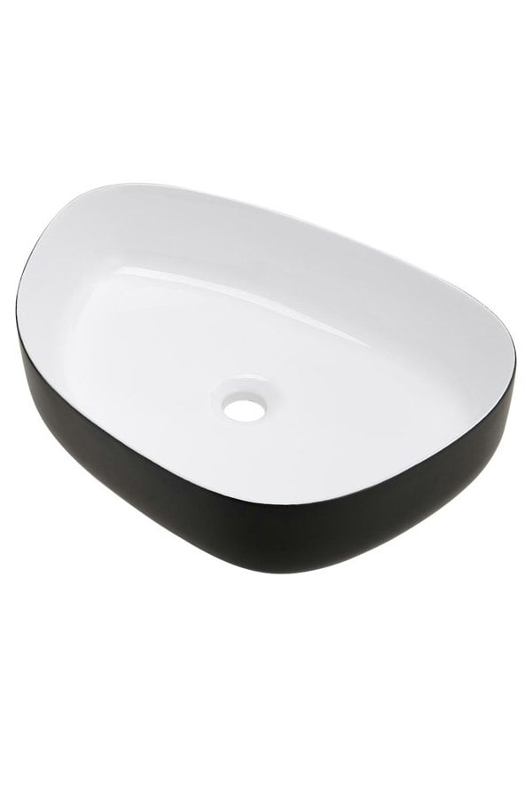 Living and Home Irregular Ceramic Countertop Basin