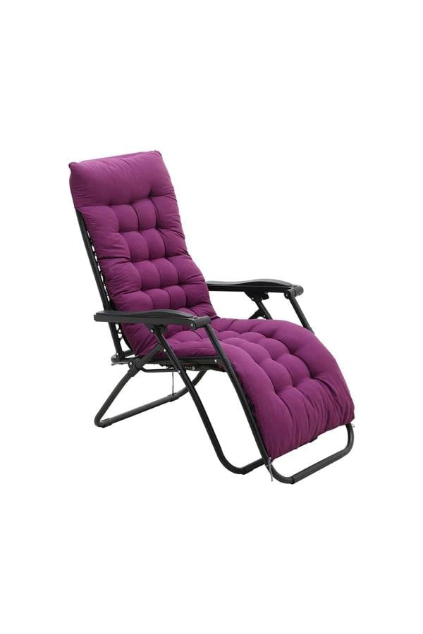 Living and Home 160 cm W x 50cm D Purple Garden Bench Cushion Sun Lounger Cushion