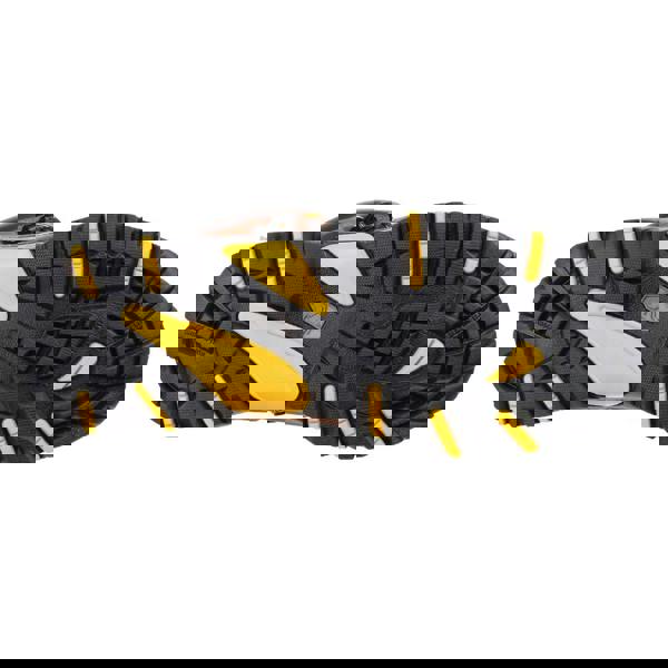 Amblers Safety Amblers FS33/39 Men's S3 Steel Toe Waterproof Safety Ankle Boots, showing the rugged black and yellow slip-resistant outsole of the waterproof safety boots.