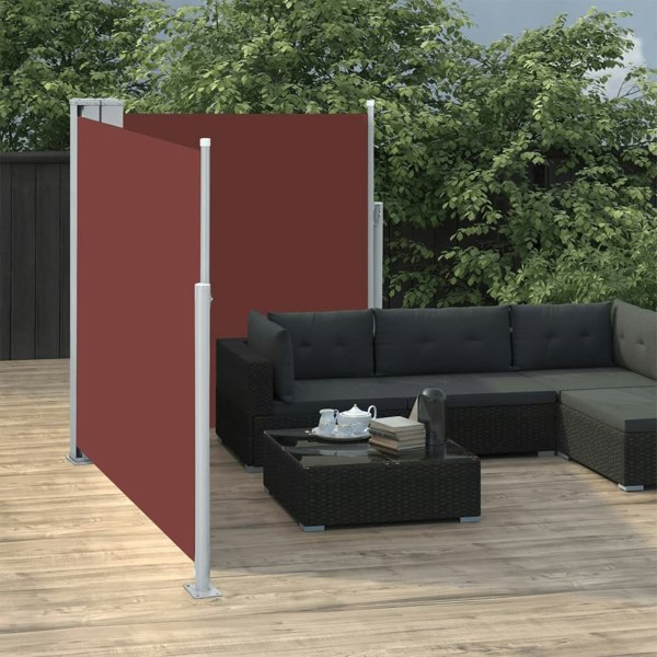 Berkfield Retractable Side Awning Brown 140x600 cm