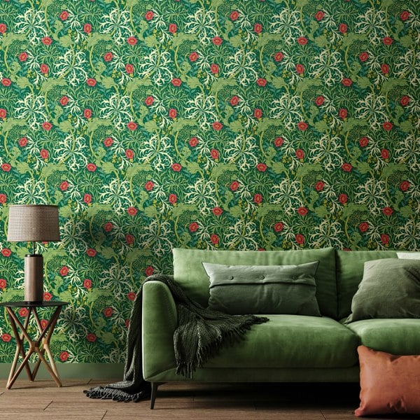 Hoopla Walls Seaweed Garden - Emerald 10m Wallpaper