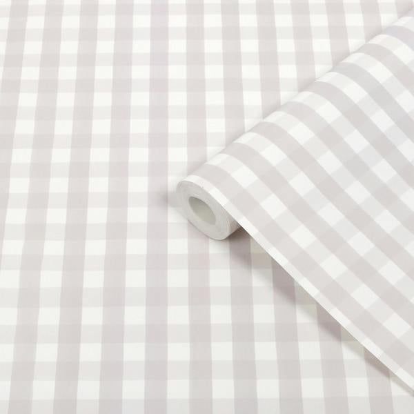 Superfresco Easy Hattie Gingham Stone Wallpaper