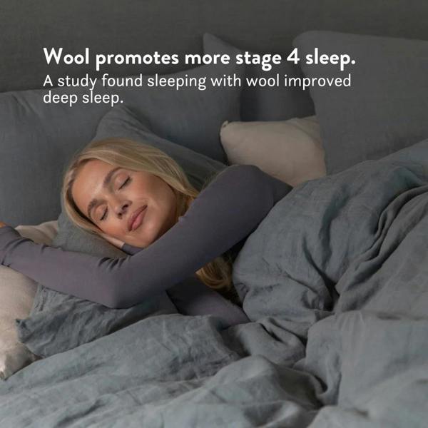 Contour British Wool Pillow & British Wool Duvet Set - Bundle height adjustable natural local handmade sustainable cotton