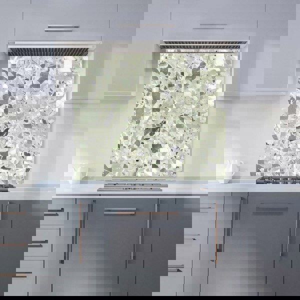 Warren Reed - Designer Sage Green And White Quartz Effect Kitchen Splashback