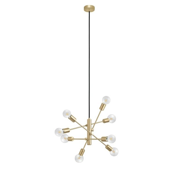 EGLO Gradoli Brushed Brass Starburst Pendant Light