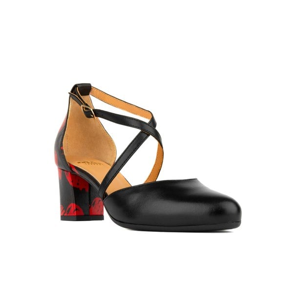 Embassy London Dannii - Lovehearts - Women's leather closed toe comfortable 2.4 inch heel sandal