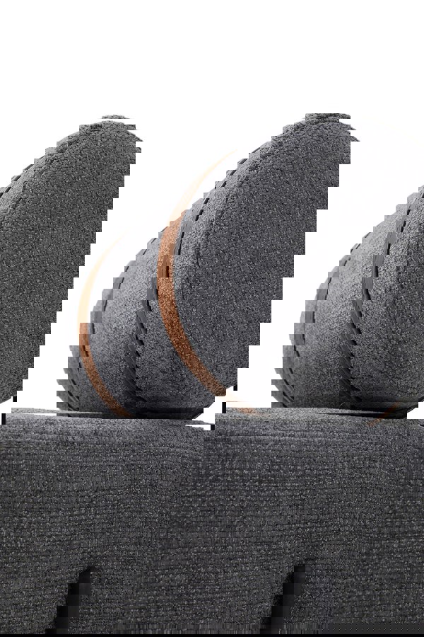 Living and Home Dark Grey Upholstered Bench with a Removable Pillow