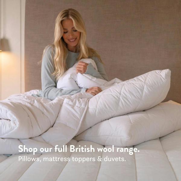 British wool duvet winter weight thickest thick 100% cotton OEK TEX STANDARD 100 filling & cover. Handmade in the UK. 