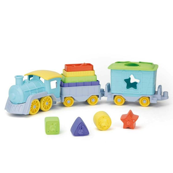 Green Toys Stack & Sort Train - Made From 100% Recycled Plastic