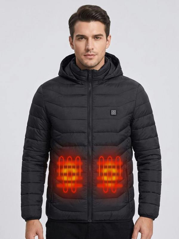 Anniou Men's Duck Down Heated Puffer Jacket