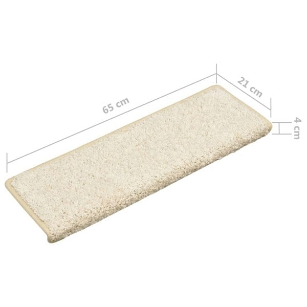 Berkfield Stair Mats 10 pcs 65x21x4 cm White