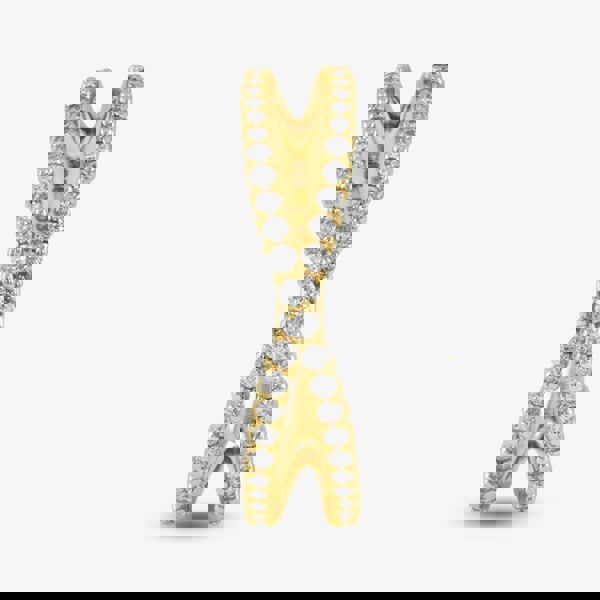 T. H. Baker 14ct Yellow Gold 0.35ct Brilliant Cut Diamond Crossover Ring 537636 585/GG O