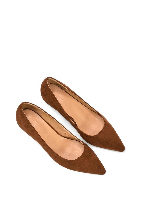 XY LONDON Pointed Toe Low Stiletto Kitten High Heel Court Shoes