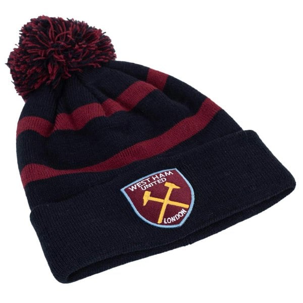 West Ham United FC Breakaway Crest Ski Hat - Navy/Claret