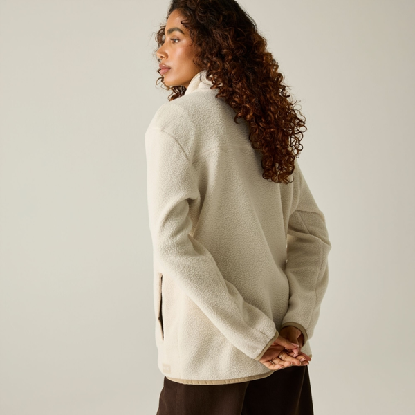 Regatta Womens/Ladies Frankie Borg Full Zip Fleece Jacket - Light Vanilla/Barleycorn