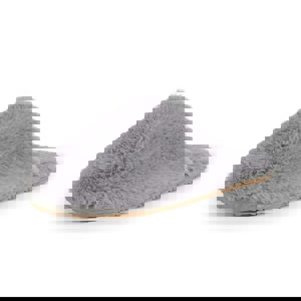 VIVA Polar Women's Fluffy Faux Fur Bedroom Slipper with Funny Quote on Sole