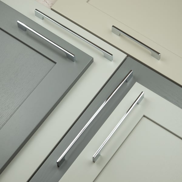 Handle & Home Polished Chrome Slim Pull Handles