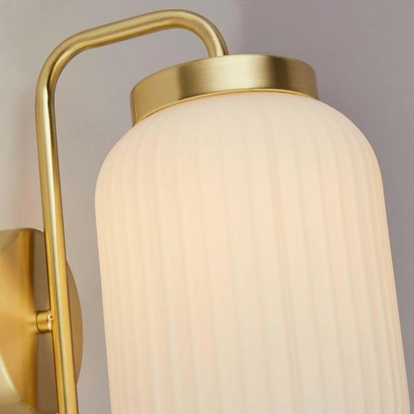Lighting Collection FROSTED GLASS WALL LIGHT WHITE