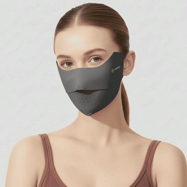 Anniou Seamless Sun Protection Mask - Dark Grey