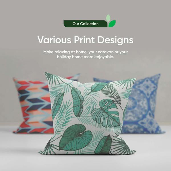 DMD Collective Pair of Outdoor Scatter Cushions – Gold Palm Design