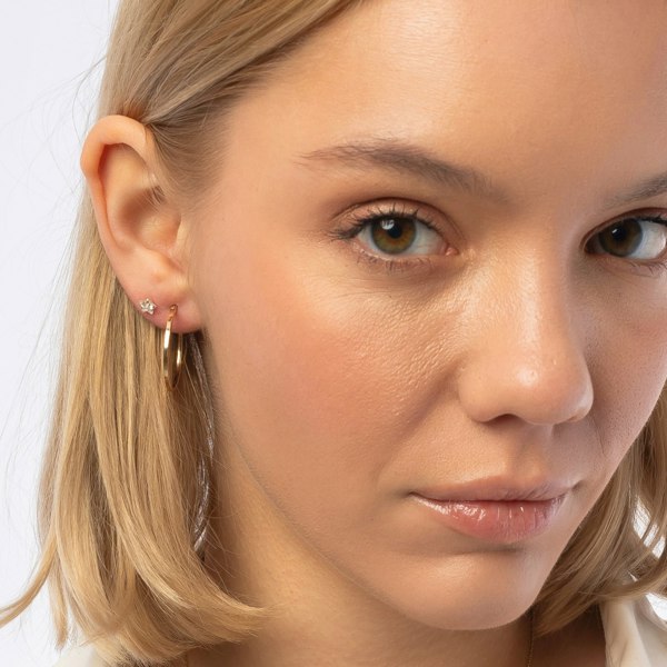 Spero London 9ct Solid Gold Star Stud Earrings