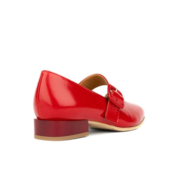 Embassy London Bliss - Red - Women's block heel square toe patent leather Mary-Jane