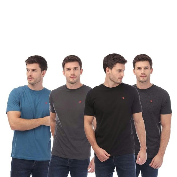 Farah Mens Ryman Lounge T-Shirt (Pack of 3) - Black/Grey/Navy