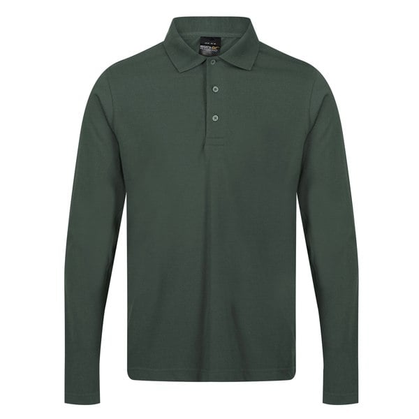 Regatta Mens Pro Long-Sleeved Polo Shirt - Dark Green