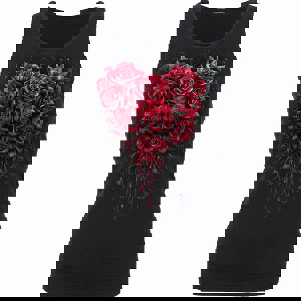 BLEEDING HEART - Razor Back Top Black