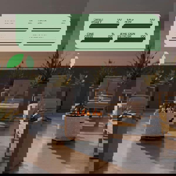 Gardenwize MGO Garden Firepit & BBQ – 2-in-1 Outdoor Fire Bowl with Grill | Stone Effect Patio Heater & Charcoal BBQ