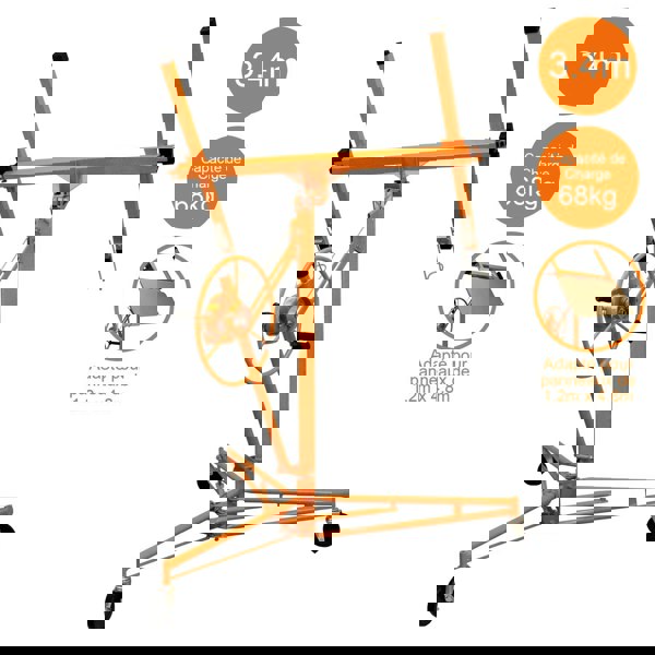 T-mech Drywall & Plasterboard Lifter Hoist 11ft