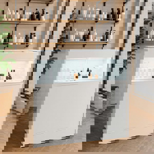 Monstershop LED Retail Shop Counter B900 - White