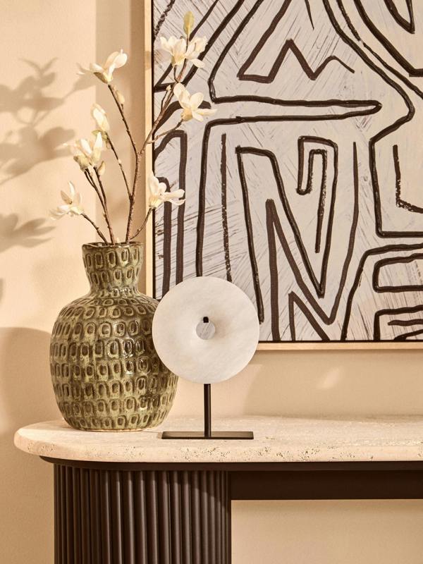 Interiors by Premier Bree Grey Glass Vase