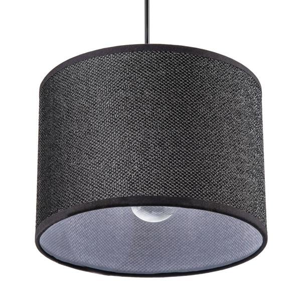 Modern and Designer Mini Diamond Black Glitter Fabric Lamp Shade Image 4